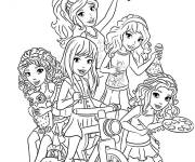 Coloriage Filles de cartoon Lego Friends