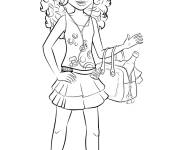 Coloriage La belle Andrea de lego Friends