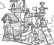 Coloriage La cabane dans les arbres de Lego Friends