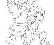 Coloriage La coiffure de Lego Friends