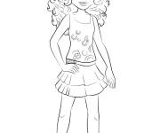 Coloriage La jeune Andrea de Amis Lego