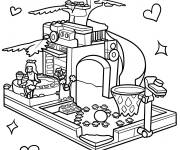 Coloriage La piscine de Heartlake City en Lego Friends