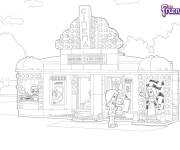 Coloriage Lego amis caf&eacute; imprimable