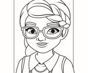 Coloriage Lego Friends Emma en lunette