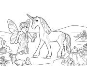 Coloriage Lego Friends et la licorne