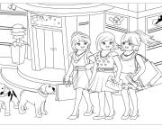 Coloriage Lego Friends journ&eacute;e de shopping