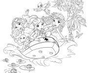 Coloriage Lego Friends sur la plage