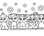 Coloriage Les chats et chiens de Lego Friends