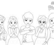 Coloriage Les cinq filles de Lego Friends