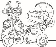 Coloriage Les deux robots Zobo et Zoe de Lego Friends