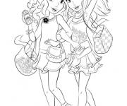 Coloriage Les fashionistas de Lego Friends
