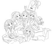Coloriage et dessins gratuit Les filles adorables de Lego Friends à imprimer
