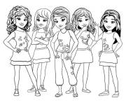 Coloriage et dessins gratuit Les filles adorables de Lego Friends à imprimer