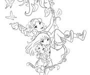 Coloriage Les filles de Lego Friends dans la jungle