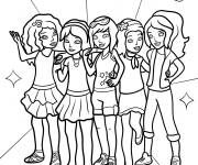 Coloriage Les filles de Lego Friends en mission