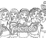 Coloriage Les filles Lego Friends
