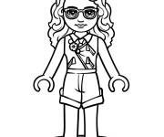 Coloriage Portrait de figurine Andrea de Lego Friends