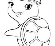 Coloriage Tortue avec des beaux yeux de Lego Friends