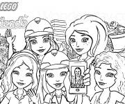 Coloriage Tous les filles de Lego Friends