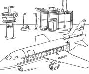 Coloriage et dessins gratuit A&eacute;roport Lego Junior à imprimer
