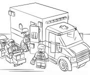 Coloriage et dessins gratuit Ambulance Lego Junior à imprimer