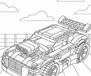 Coloriage Belle voiture de course de Lego Junior