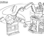 Coloriage Camion Bulldozer de lego junior