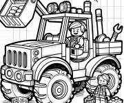 Coloriage Camion de construction imprimable