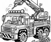 Coloriage Camion de construction Lego Junior gratuit