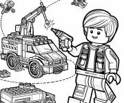 Coloriage Camion de police Lego Junior pour enfants