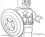 Coloriage et dessins gratuit Captain America Lego Junior à imprimer