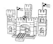 Coloriage et dessins gratuit Ch&acirc;teau de Lego Junior pour enfant à imprimer