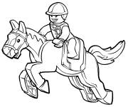 Coloriage Cheval Lego Junior