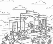 Coloriage Commissariat de police LEGO Junior