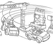 Coloriage Course de voitures Lego Juniors