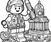 Coloriage Enfant et crayon Lego Junior