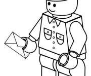 Coloriage et dessins gratuit Facteur Lego Junior à imprimer