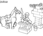 Coloriage Go&ucirc;ter de LEGO Juniors pour cheval