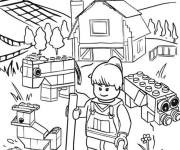 Coloriage et dessins gratuit La compagne et la ferme Lego Juniors à imprimer