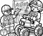 Coloriage Le plan du site de construction Lego Junior