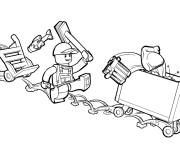 Coloriage LEGO Junior poubelle et &eacute;boueur