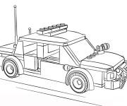 Coloriage et dessins gratuit Lego Juniors voiture de police à imprimer