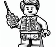 Coloriage Personnage de Lego Junior avec téléphone