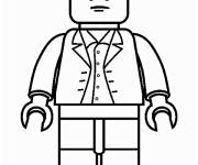 Coloriage Serveur de restaurent Lego Junior