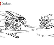 Coloriage Spider-Man et le lutin vert lego Juniors