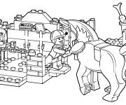 Coloriage Toilettage de chevaux lego juniors