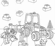 Coloriage Tracteur Lego Junior