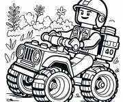 Coloriage Tracteur Lego Junior en ligne