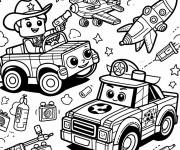 Coloriage V&eacute;hicules de Lego Junior