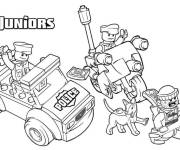 Coloriage Voiture de police et policier Lego Juniors